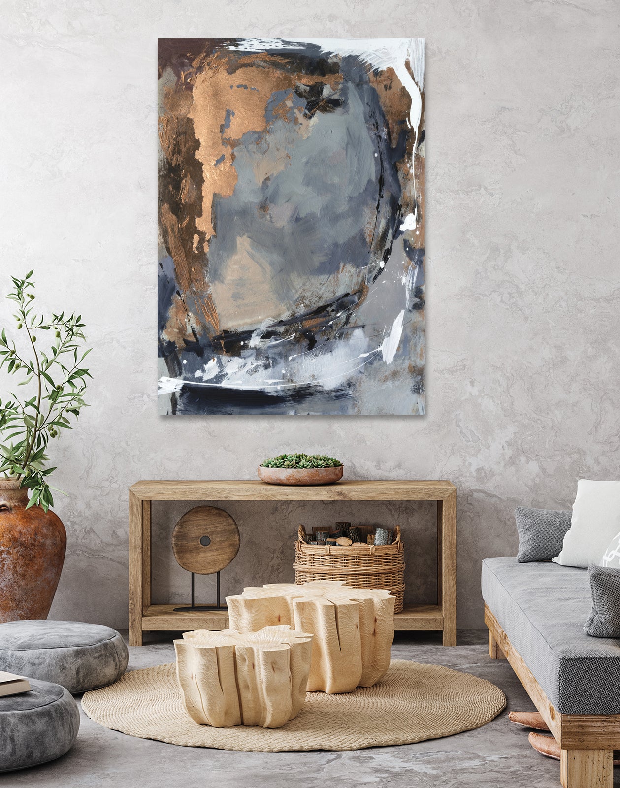 Copper Crested Twilight II by Victoria Barnes on GIANT ART - abstract geometrics abstract