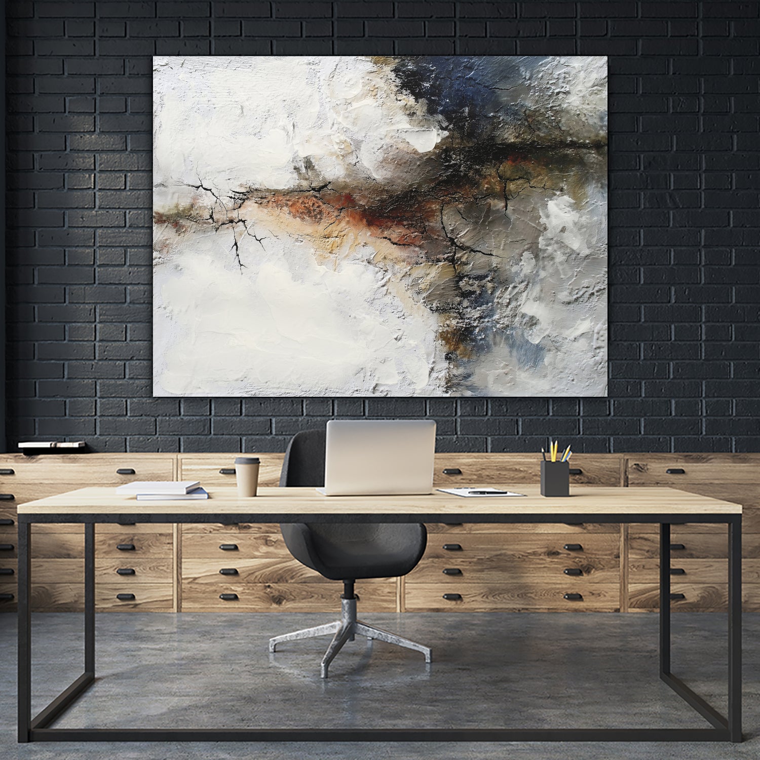 Unlined I by Melissa Wang on GIANT ART - abstract geometrics cloud dancer