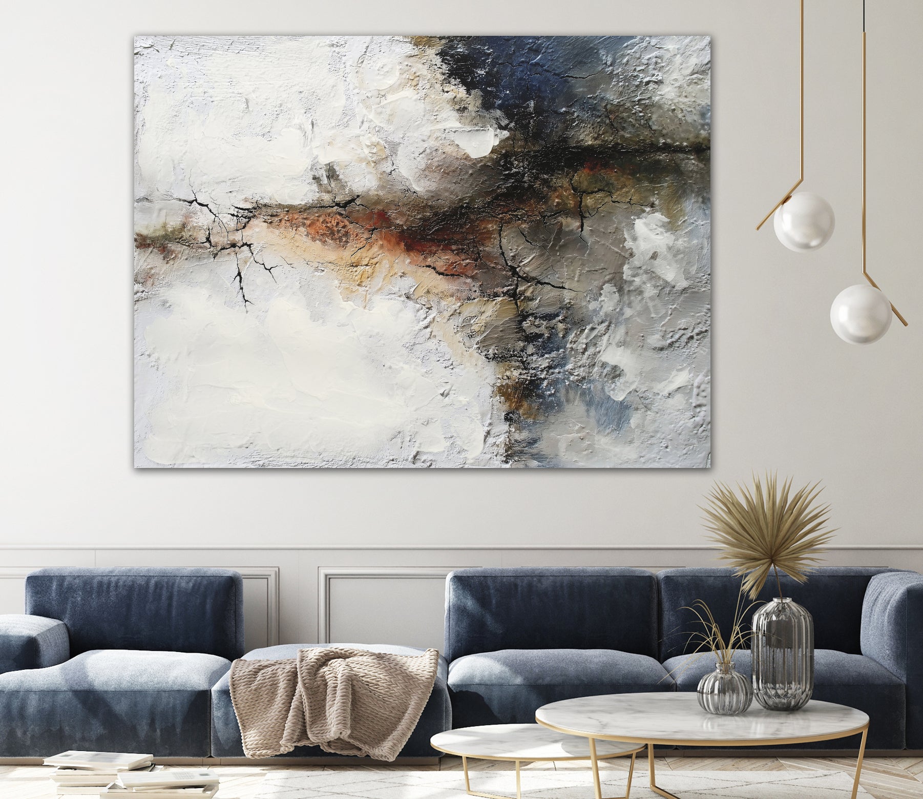 Unlined I by Melissa Wang on GIANT ART - abstract geometrics cloud dancer