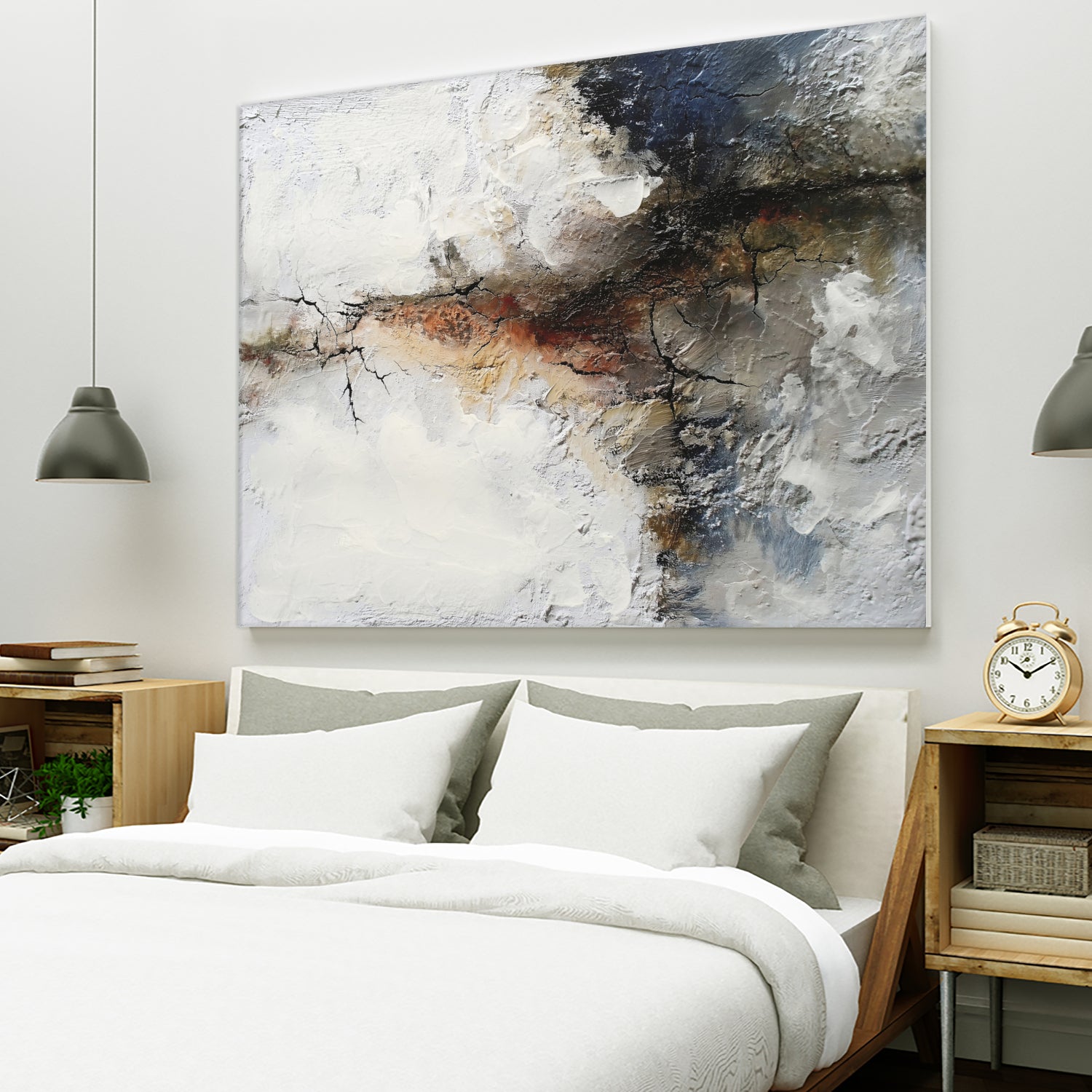 Unlined I by Melissa Wang on GIANT ART - abstract geometrics cloud dancer