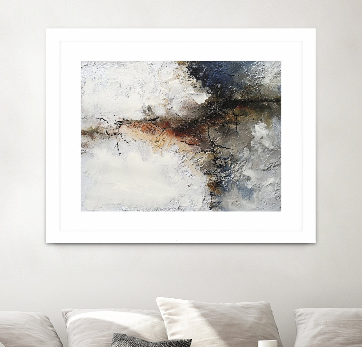 Unlined I by Melissa Wang on GIANT ART - abstract geometrics cloud dancer