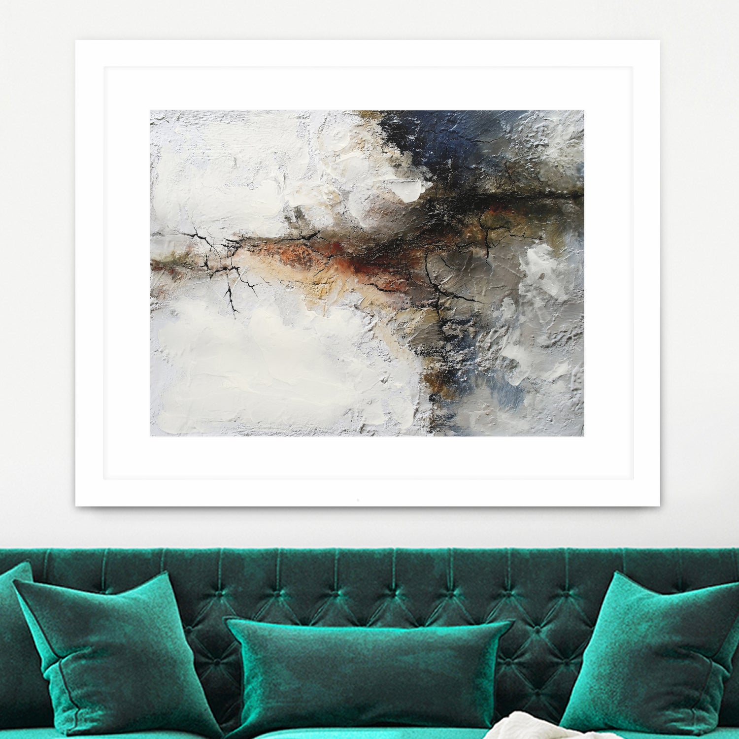 Unlined I by Melissa Wang on GIANT ART - abstract geometrics cloud dancer