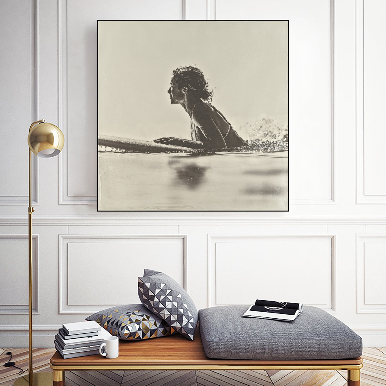 Malibu Paddleout I by Walker Noble on GIANT ART - sports watersports