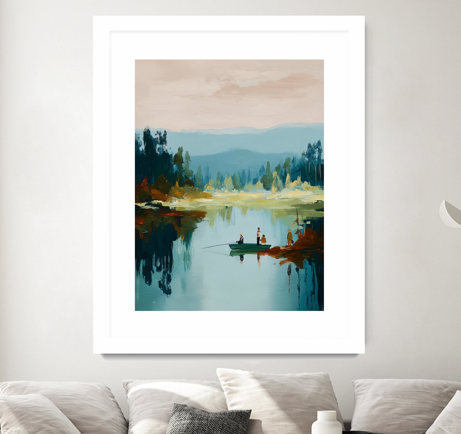 Morning on The Lake I by Paula Freeman on GIANT ART - landscapes seascapes lakes rivers