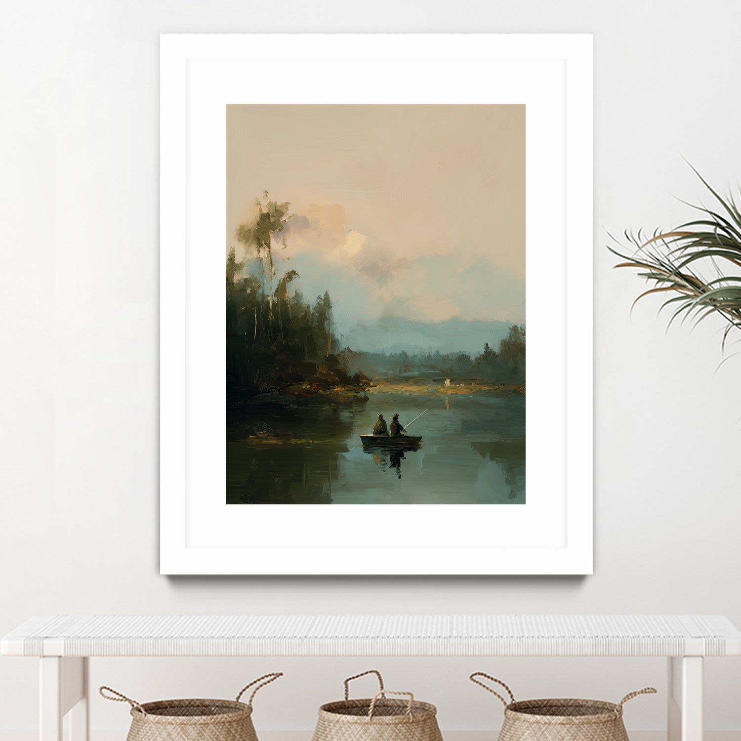 On The Lake I by Paula Freeman on GIANT ART - landscapes seascapes lakes rivers