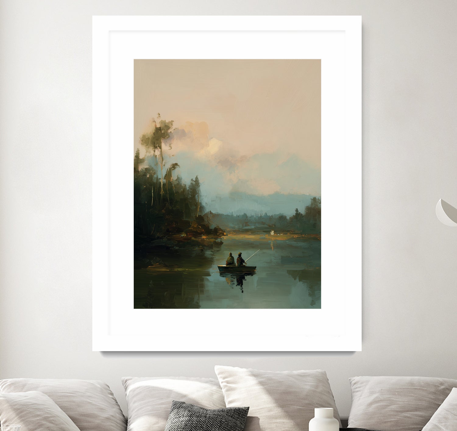 On The Lake I by Paula Freeman on GIANT ART - landscapes seascapes lakes rivers