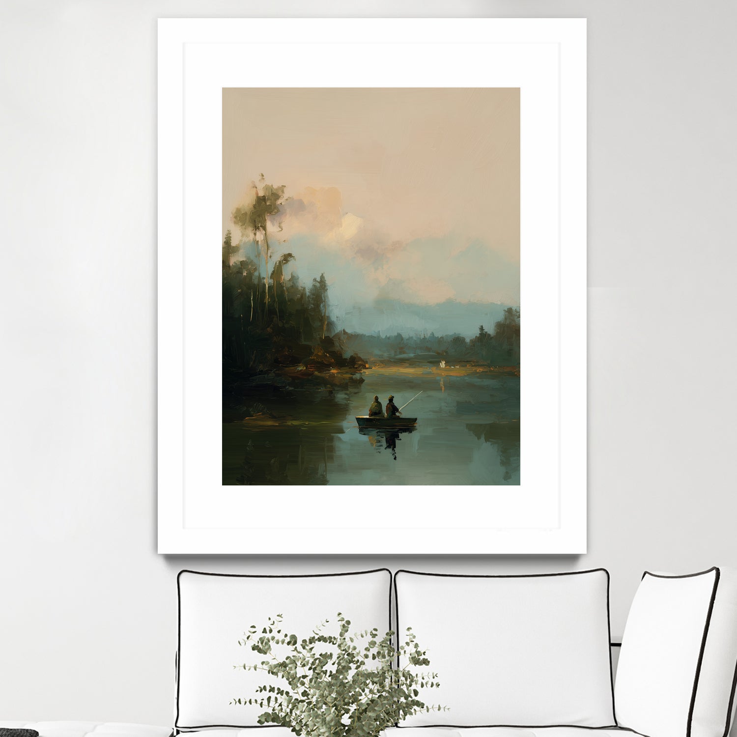 On The Lake I by Paula Freeman on GIANT ART - landscapes seascapes lakes rivers