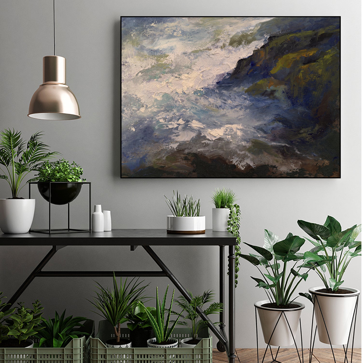 Cliff View by Sheila Finch on GIANT ART - landscapes seascapes seascapes