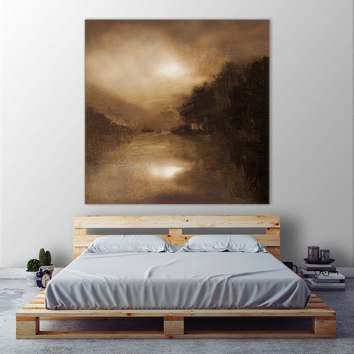 Hazy Moon by Sheila Finch on GIANT ART - landscapes seascapes lakes rivers