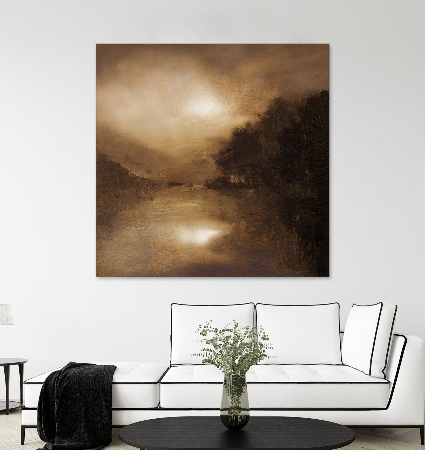 Hazy Moon by Sheila Finch on GIANT ART - landscapes seascapes lakes rivers