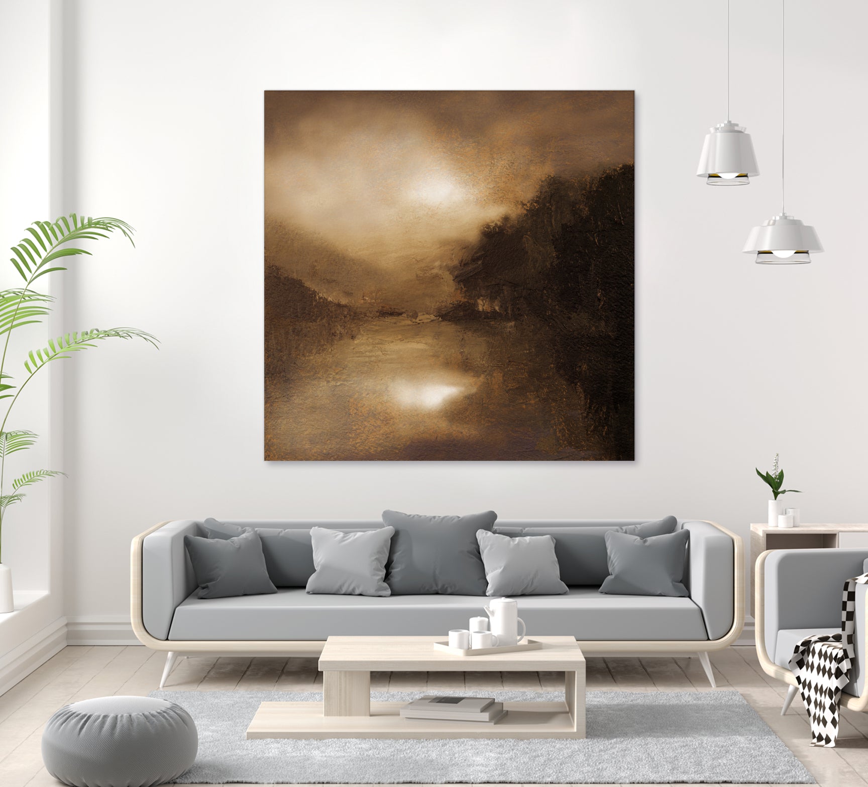 Hazy Moon by Sheila Finch on GIANT ART - landscapes seascapes lakes rivers