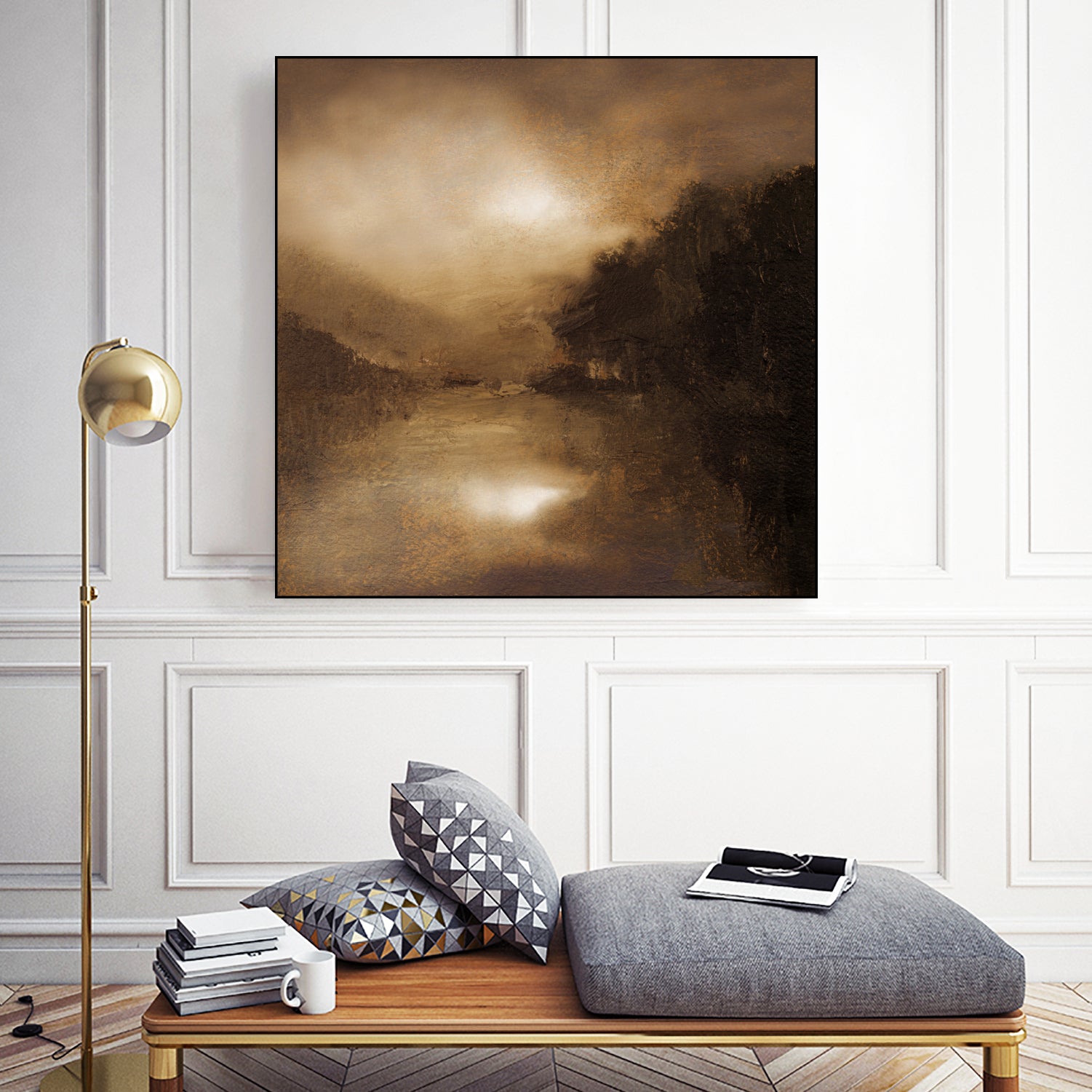 Hazy Moon by Sheila Finch on GIANT ART - landscapes seascapes lakes rivers