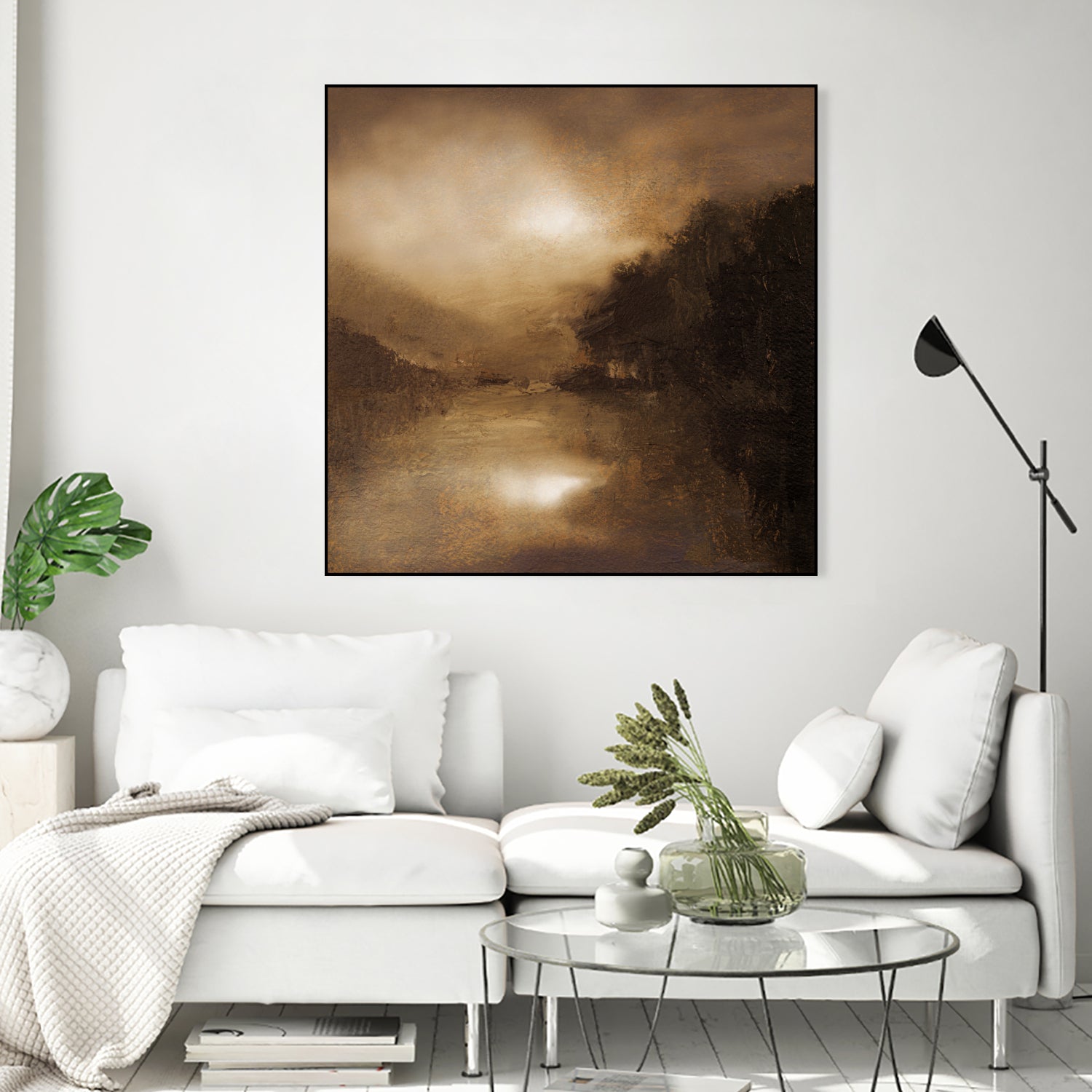 Hazy Moon by Sheila Finch on GIANT ART - landscapes seascapes lakes rivers