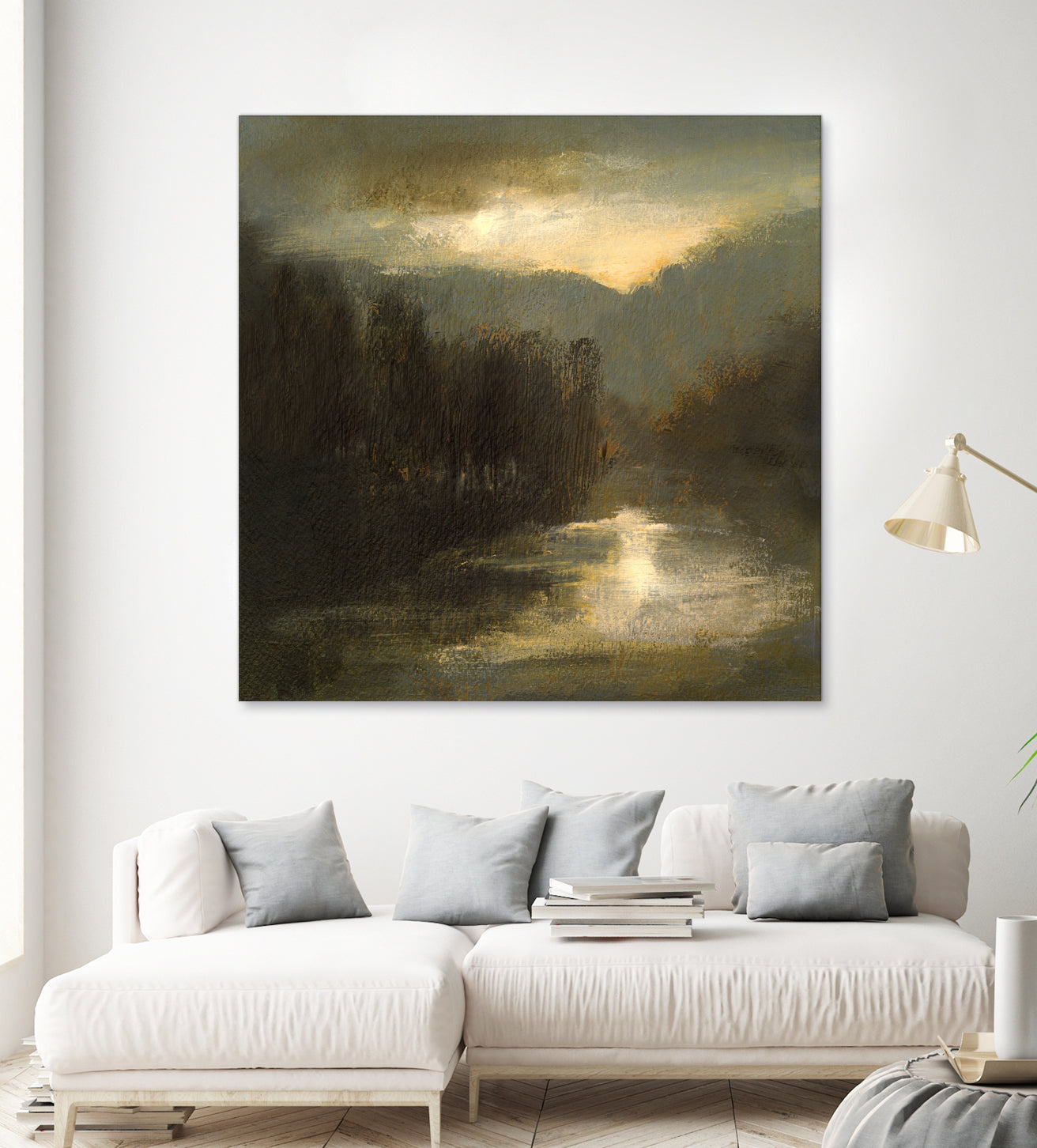 Nocturne in Gold by Sheila Finch on GIANT ART - landscapes seascapes lakes rivers