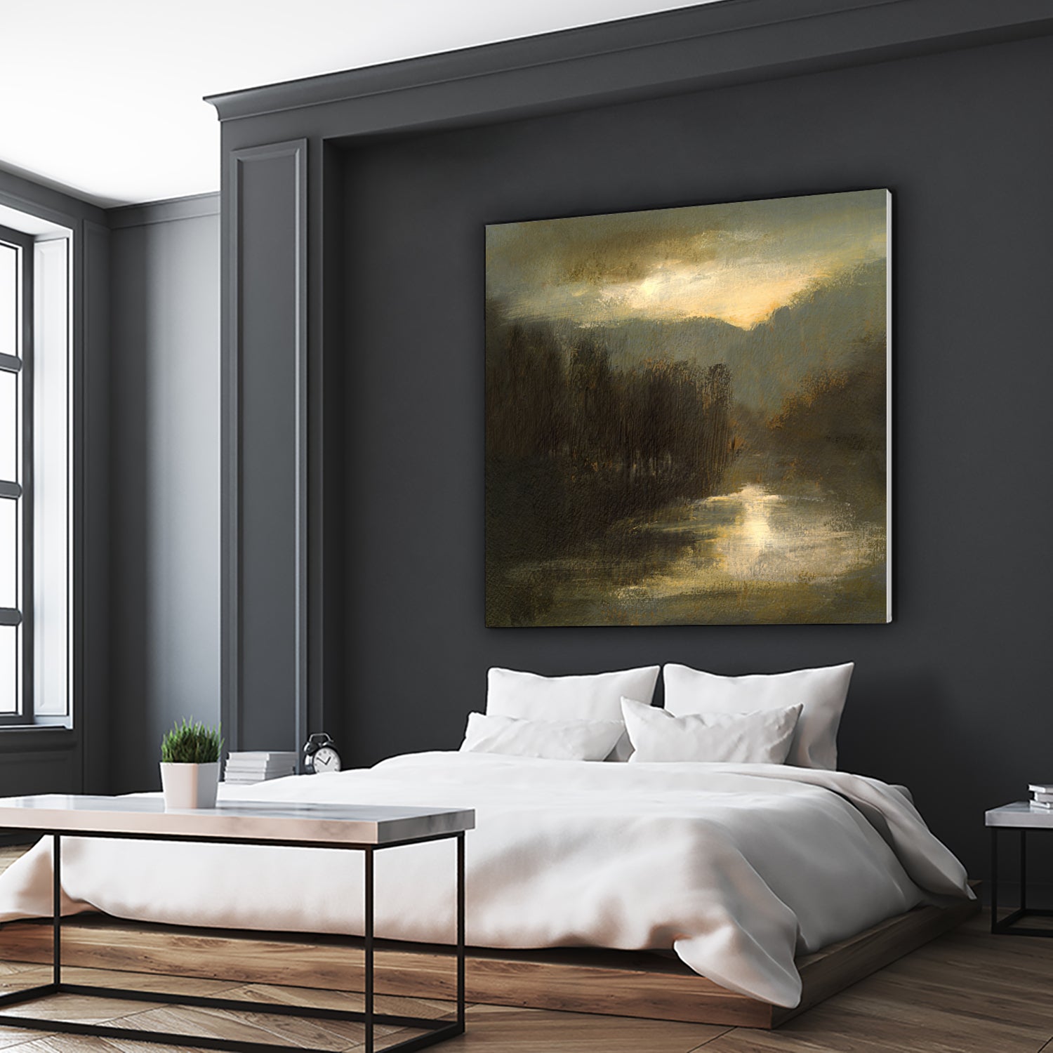 Nocturne in Gold by Sheila Finch on GIANT ART - landscapes seascapes lakes rivers