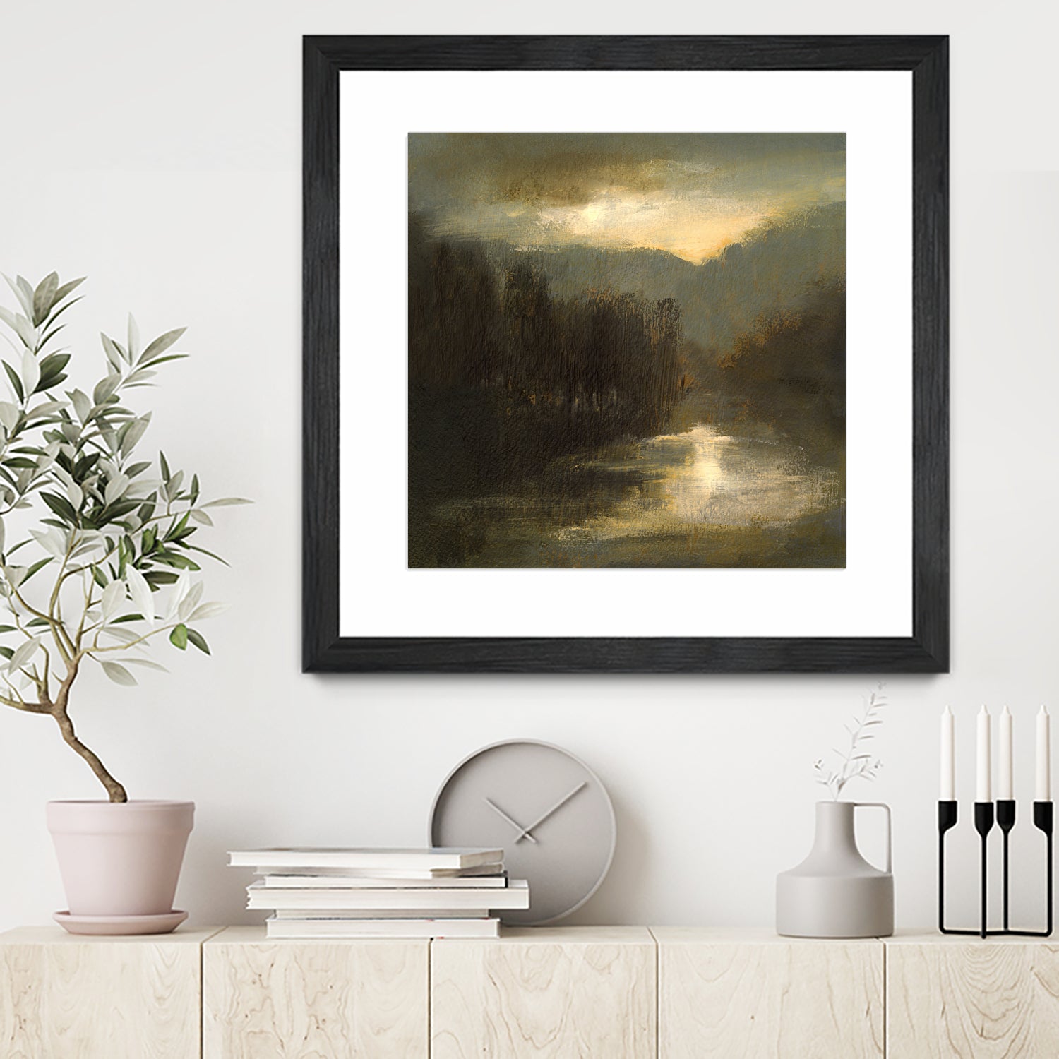 Nocturne in Gold by Sheila Finch on GIANT ART - landscapes seascapes lakes rivers