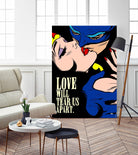 Love Vigilantes by Butcher Billy on GIANT ART - red digital batman kissing