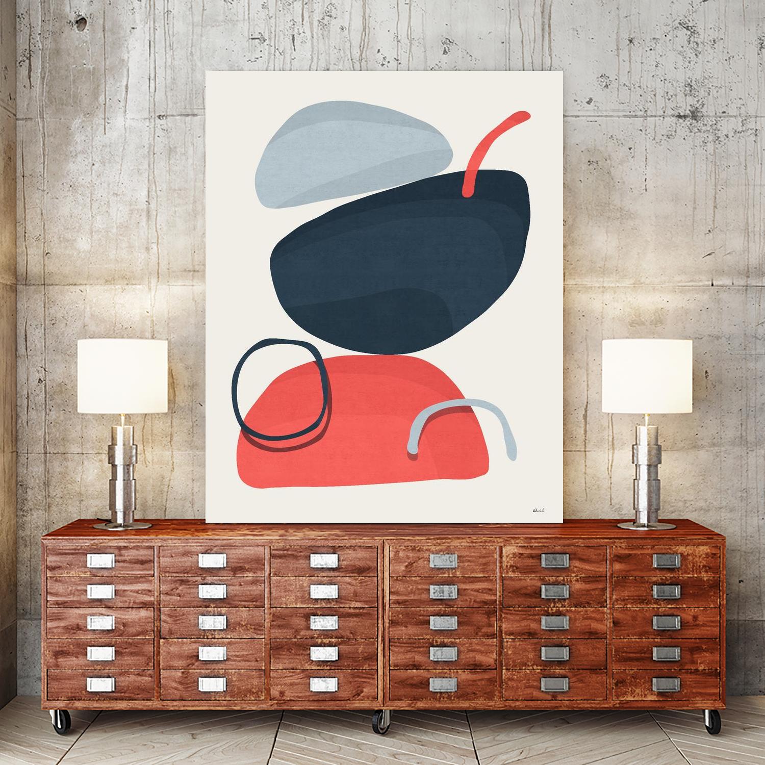 Abstract XIV by Vitor Costa on GIANT ART - red digital contemporary