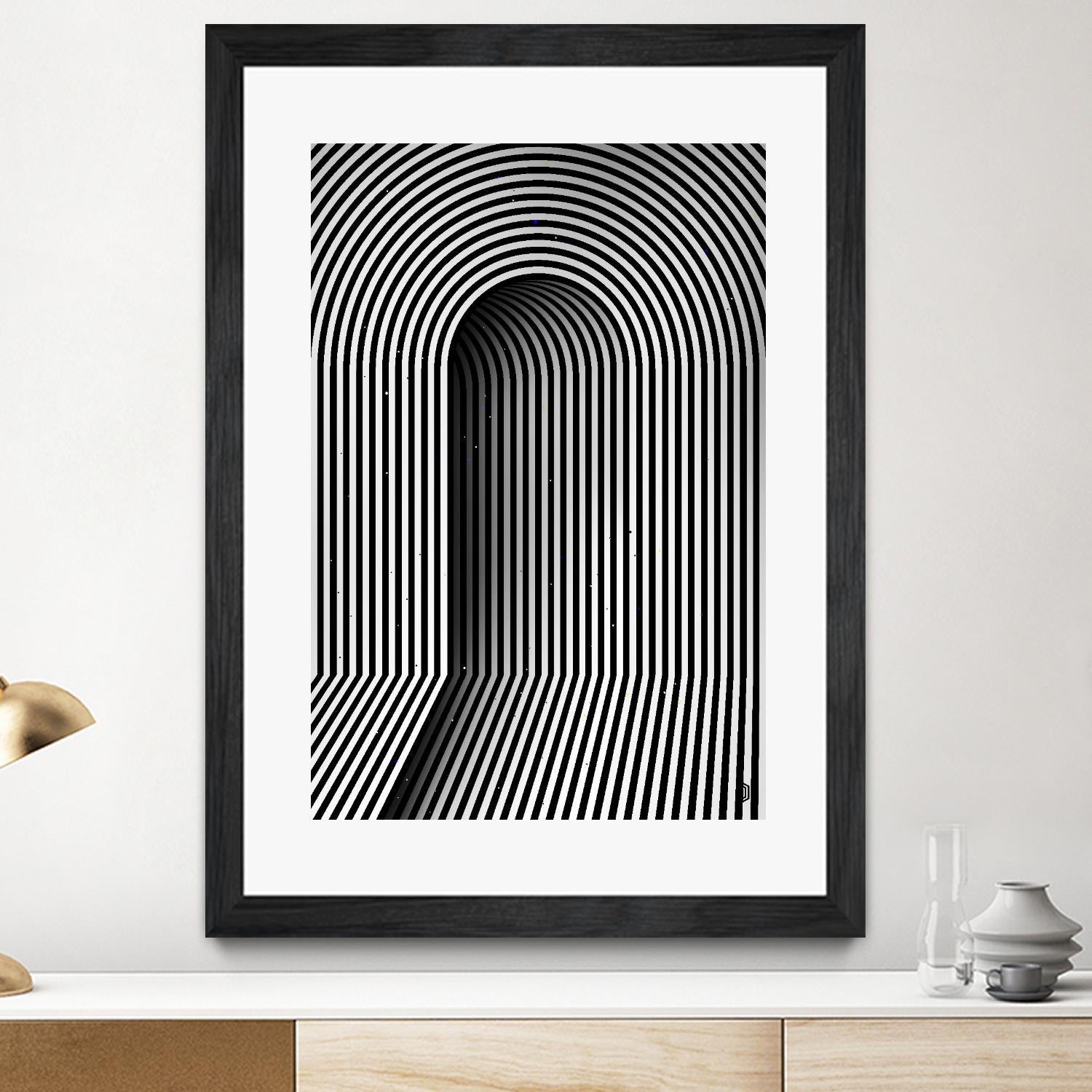 Hidden door by Divin Creador on GIANT ART - white black & white
