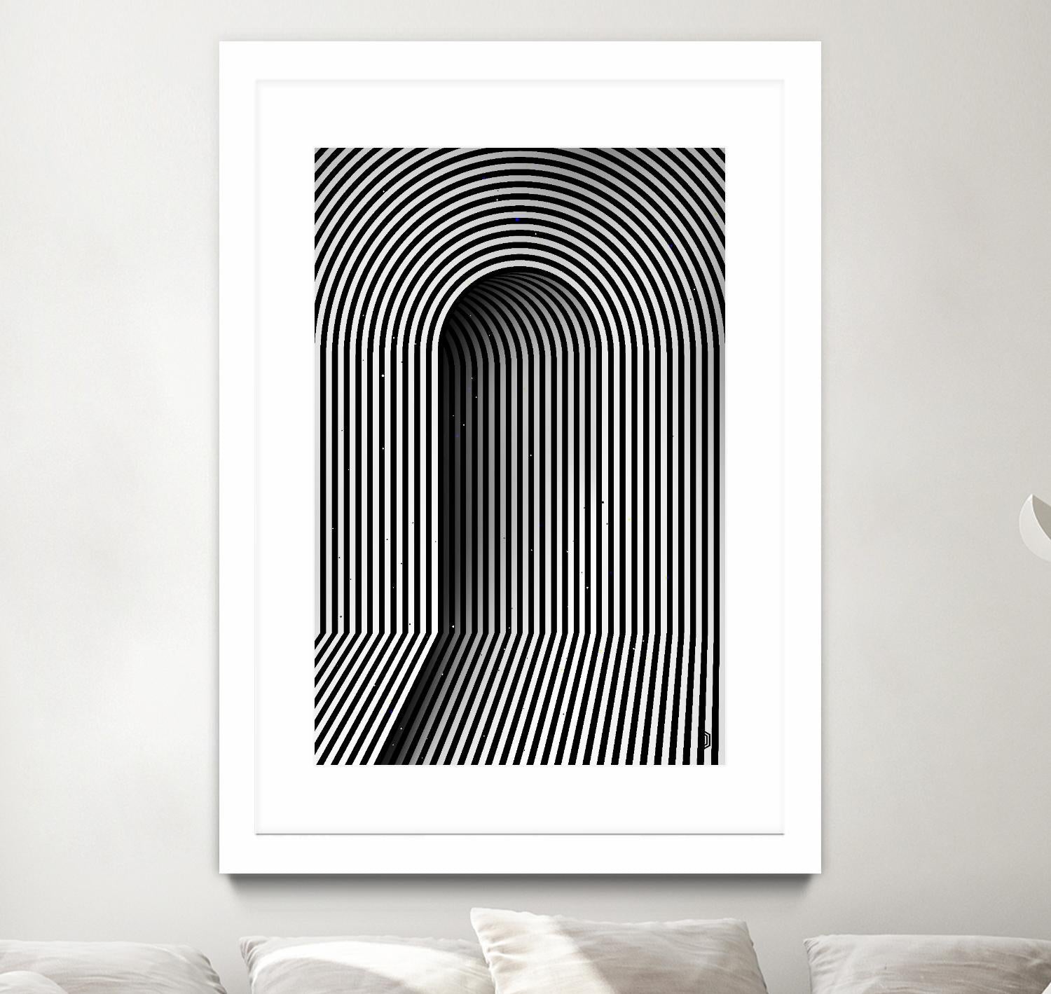 Hidden door by Divin Creador on GIANT ART - white black & white