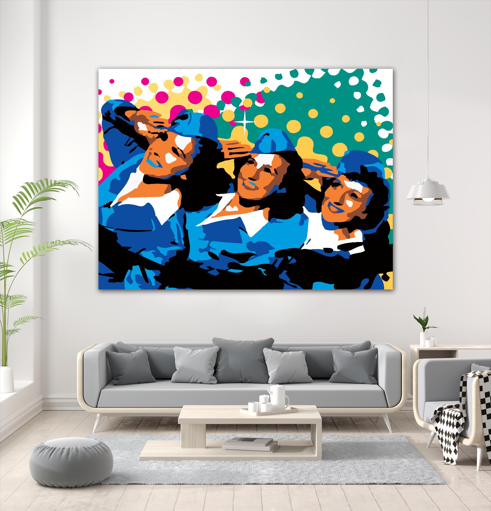 Sisters by Ray Lengelé on GIANT ART - green pop art - alternative