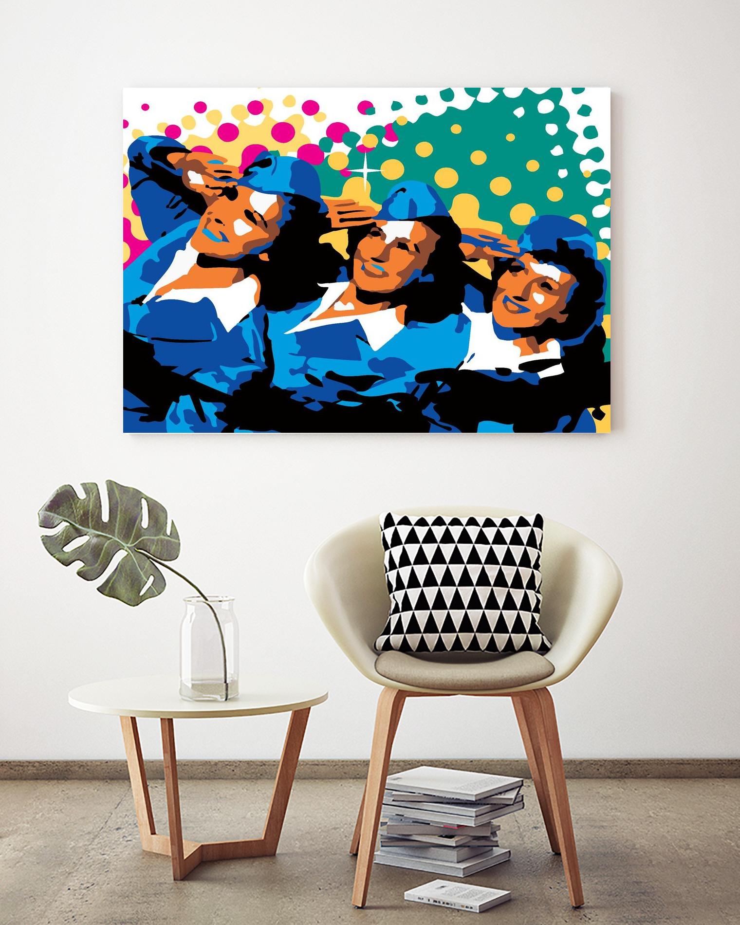 Sisters by Ray Lengelé on GIANT ART - green pop art - alternative
