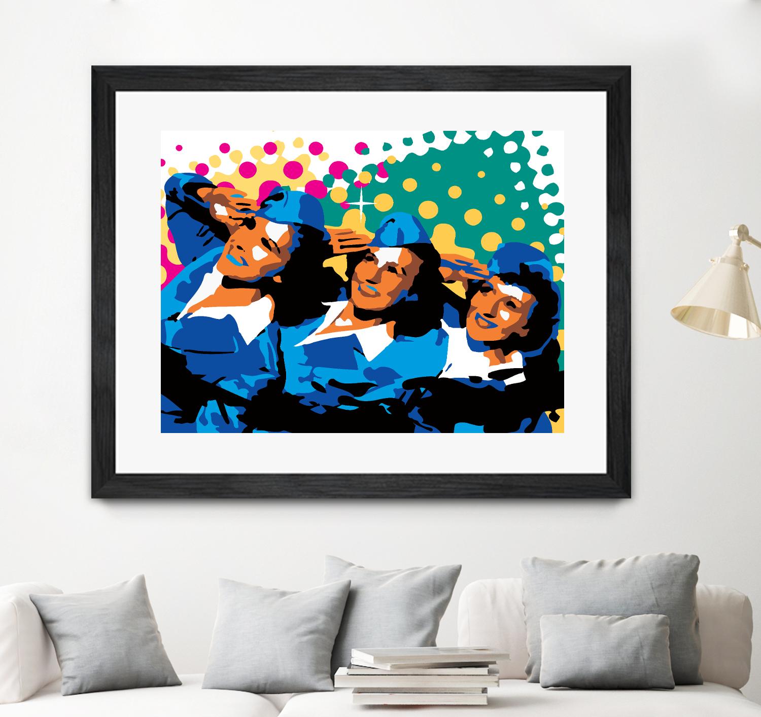 Sisters by Ray Lengelé on GIANT ART - green pop art - alternative