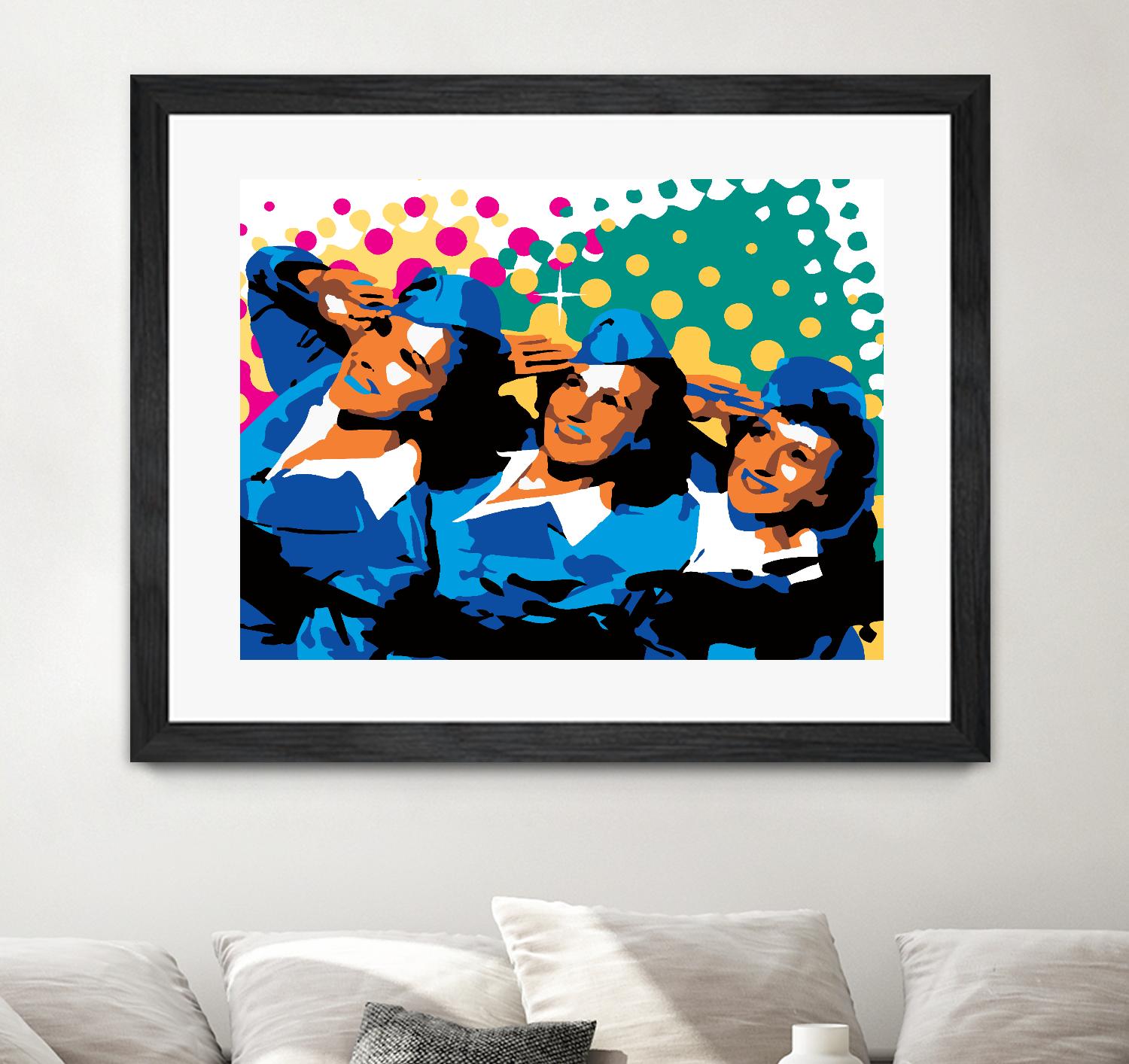 Sisters by Ray Lengelé on GIANT ART - green pop art - alternative