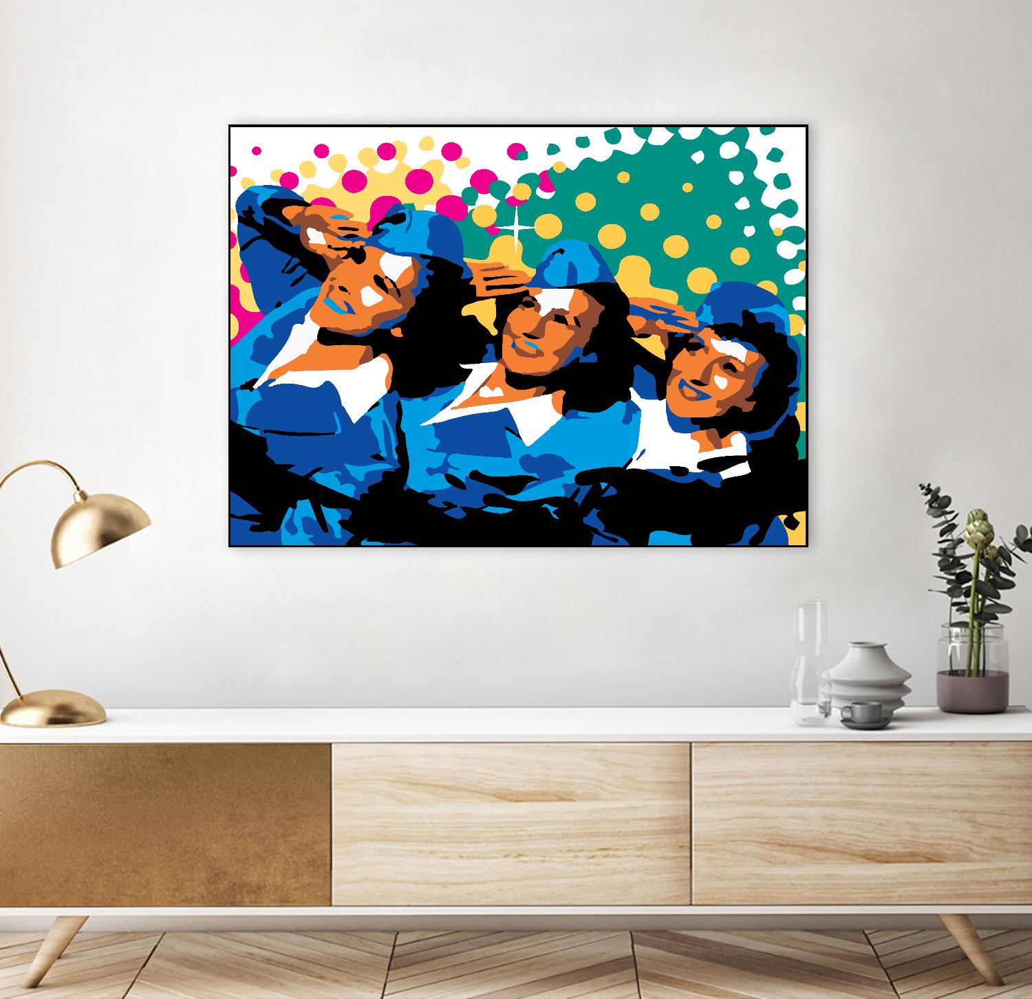 Sisters by Ray Lengelé on GIANT ART - green pop art - alternative