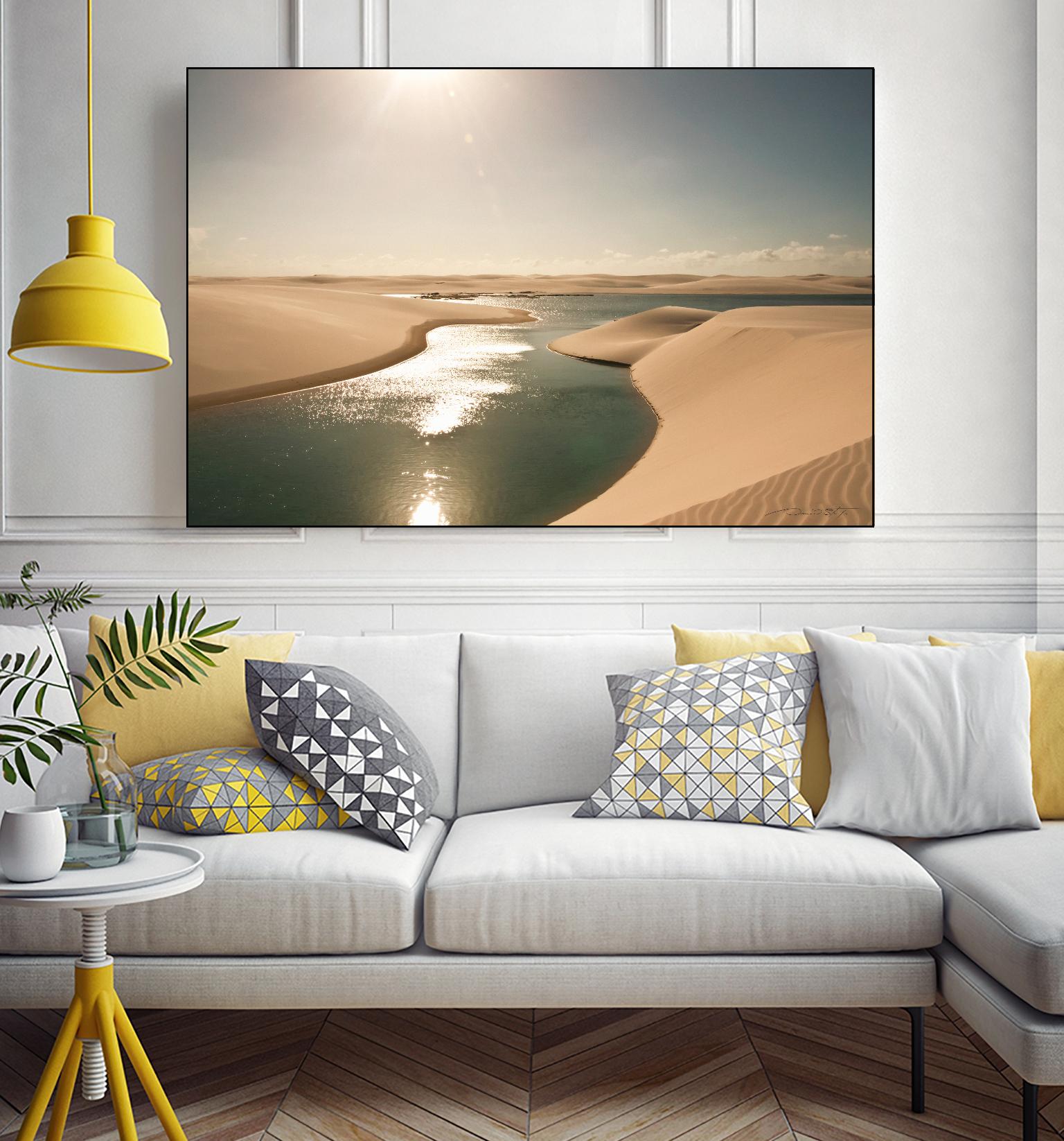 Soft Sunset by Daniel Stanford on GIANT ART - beige landscape river