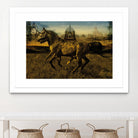 2 Horses by Daniel Stanford on GIANT ART - gold animals exotique