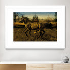 2 Horses by Daniel Stanford on GIANT ART - gold animals exotique