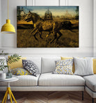 2 Horses by Daniel Stanford on GIANT ART - gold animals exotique
