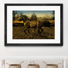 2 Horses by Daniel Stanford on GIANT ART - gold animals exotique