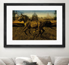 2 Horses by Daniel Stanford on GIANT ART - gold animals exotique