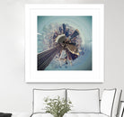 City Center I by Jean-François Dupuis on GIANT ART - blue city scene buildings