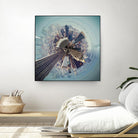 City Center I by Jean-François Dupuis on GIANT ART - blue city scene buildings