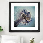 City Center I by Jean-François Dupuis on GIANT ART - blue city scene buildings