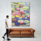Passion in Pink by Ron Simpkins on GIANT ART - green floral