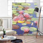 Passion in Pink by Ron Simpkins on GIANT ART - green floral