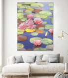 Passion in Pink by Ron Simpkins on GIANT ART - green floral