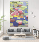 Passion in Pink by Ron Simpkins on GIANT ART - green floral