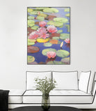 Passion in Pink by Ron Simpkins on GIANT ART - green floral