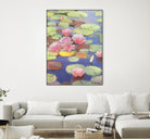 Passion in Pink by Ron Simpkins on GIANT ART - green floral