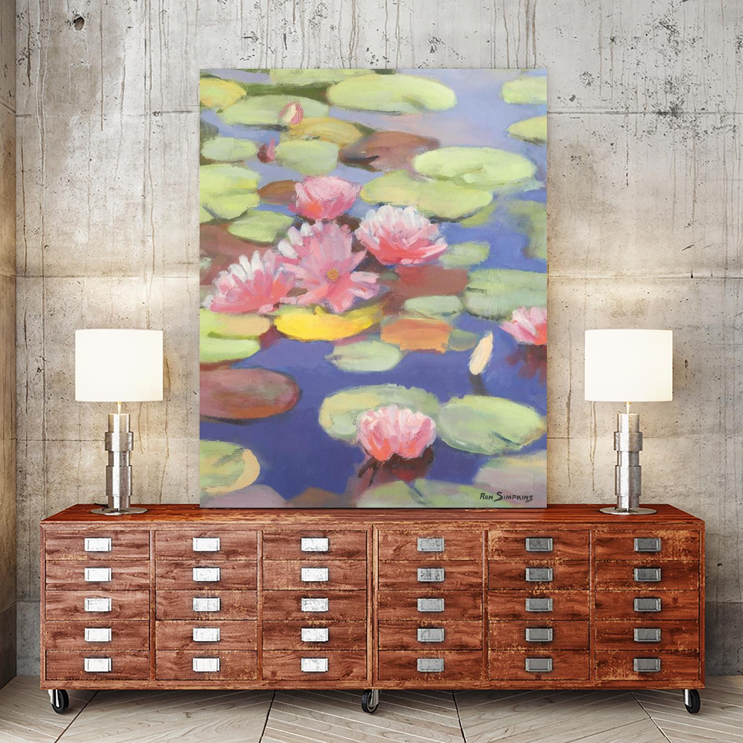 Passion in Pink by Ron Simpkins on GIANT ART - pink flowers nénuphars