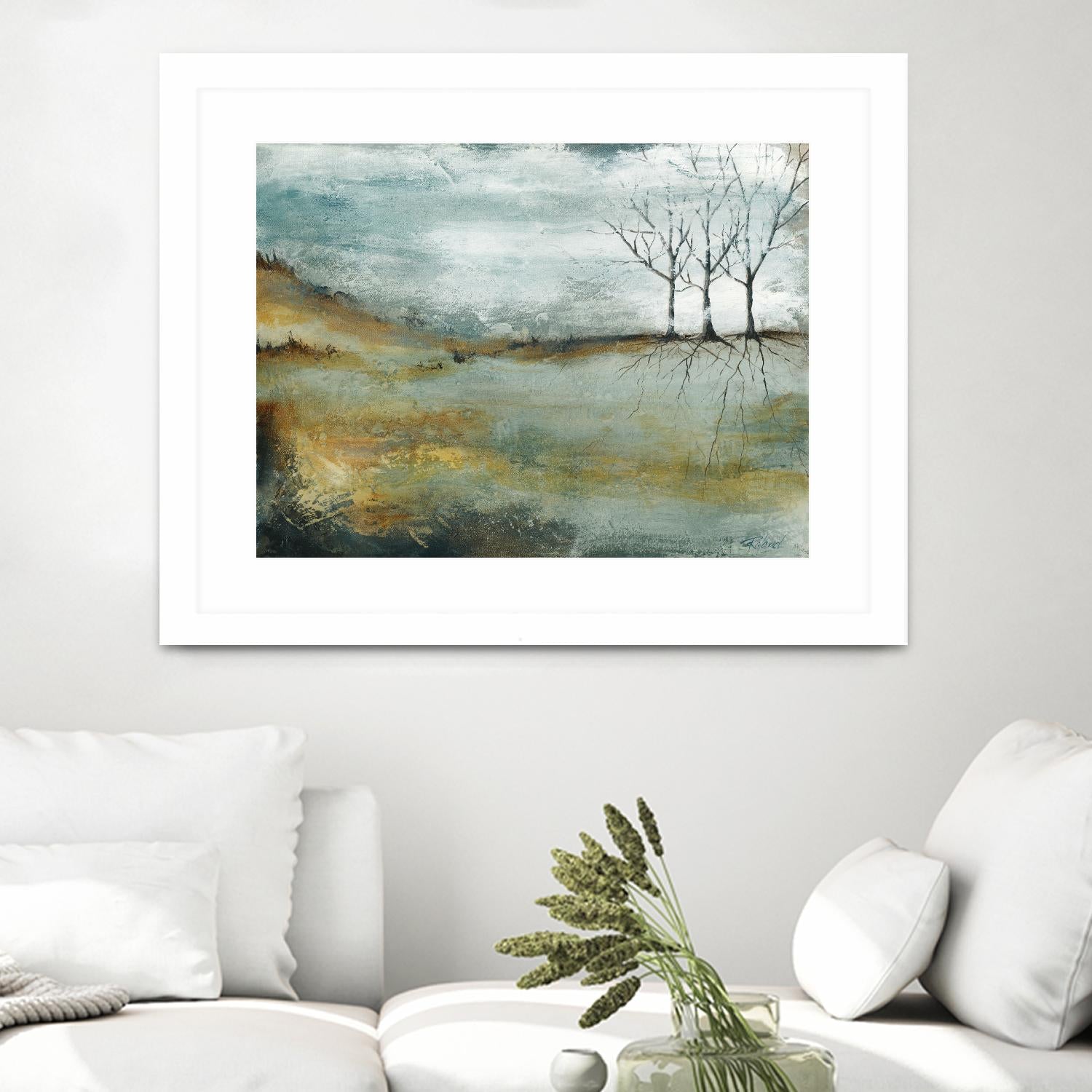 Les trois arbres by Roland Benoît on GIANT ART - grey trees