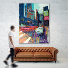 Trafic City by Marc Archambault on GIANT ART - pink city scene