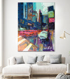 Trafic City by Marc Archambault on GIANT ART - pink city scene