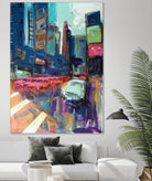 Trafic City by Marc Archambault on GIANT ART - pink city scene