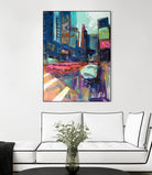 Trafic City by Marc Archambault on GIANT ART - pink city scene